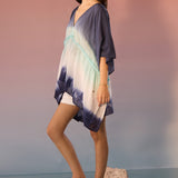 Cerulean Blue Ombre Oversized Kaftan - Western Era Dresses for women