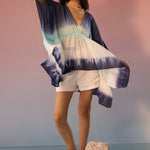 Cerulean Blue Ombre Oversized Kaftan - Western Era Dresses for women