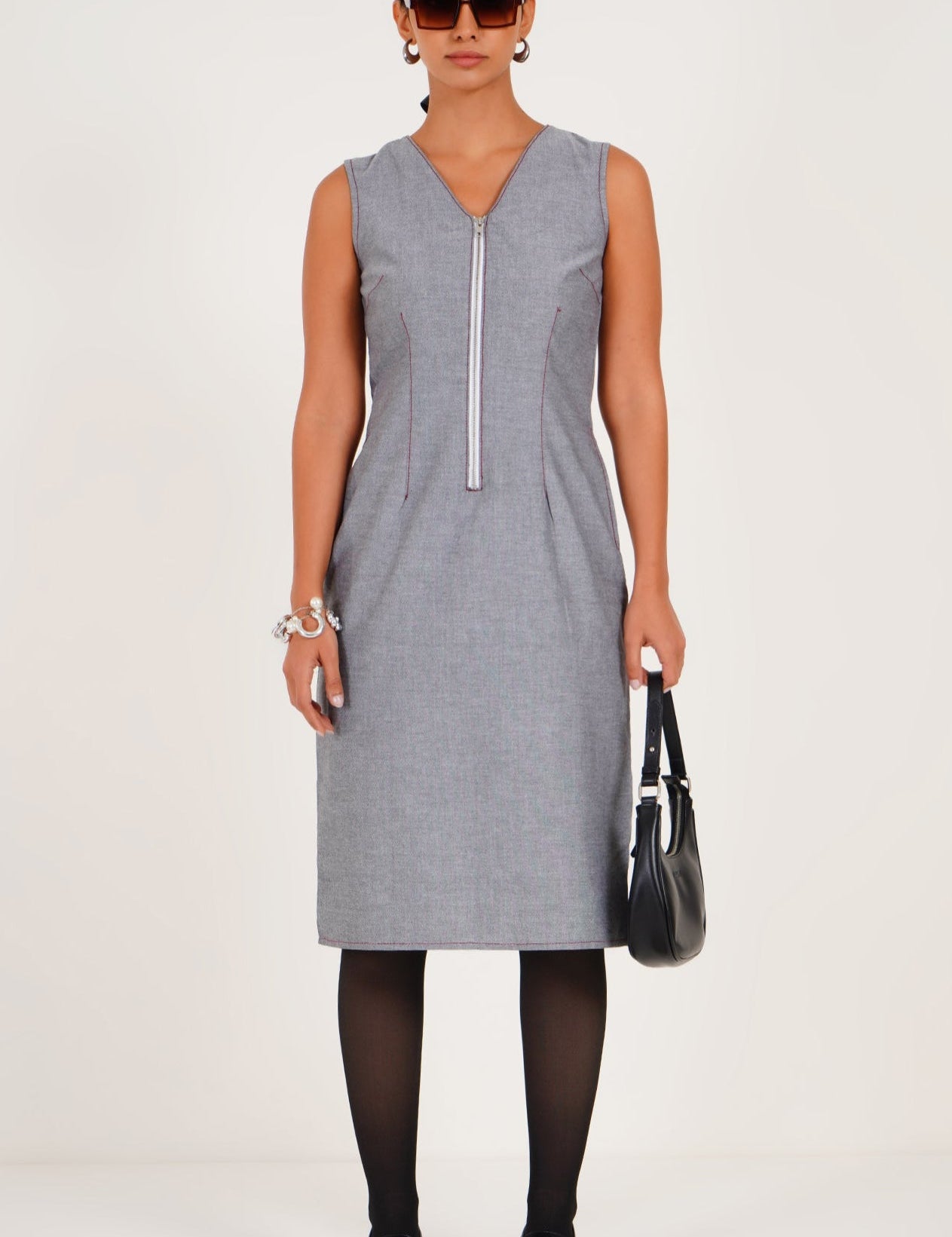 Chic Zip - Front Shift Dress - Western Era Dresses for women