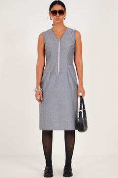 Chic Zip-Front Shift Dress