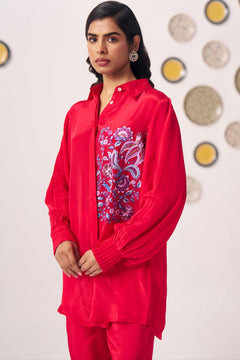 Long Chintz Embroidered Shirt