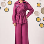 Co - ord Set with Embroidered Pocket Detailing - Western Era Co - ord set for women