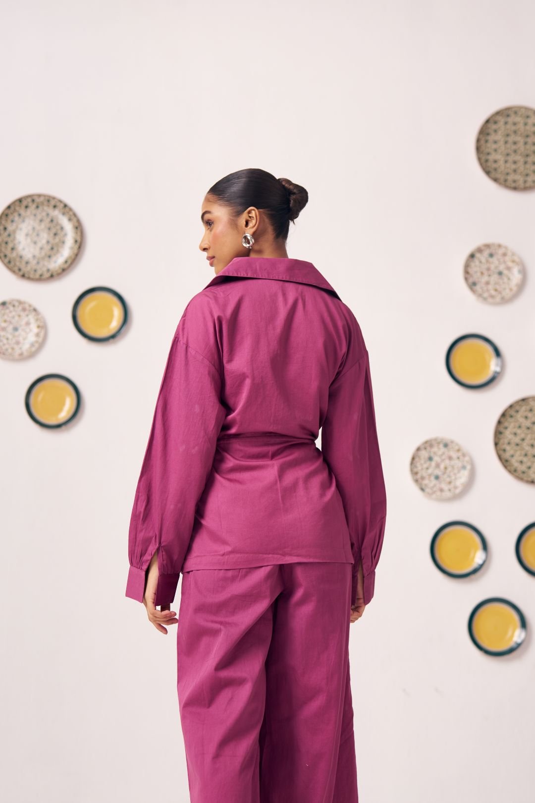 Co - ord Set with Embroidered Pocket Detailing - Western Era Co - ord set for women