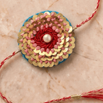 Colorful Handcrafted Floral Bead and Pearl Rakhi - Western Era Rakhi for women