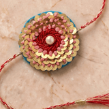 Colorful Handcrafted Floral Bead and Pearl Rakhi - Western Era Rakhi for women