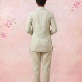 Concentric Circle Embroidered Full Sleeve Longline Shirt - Western Era Tops for women