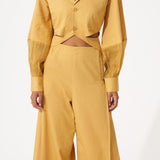 Cotton Co - ord Set With Embellished Back and Side Cutout - Western Era Cordset for women