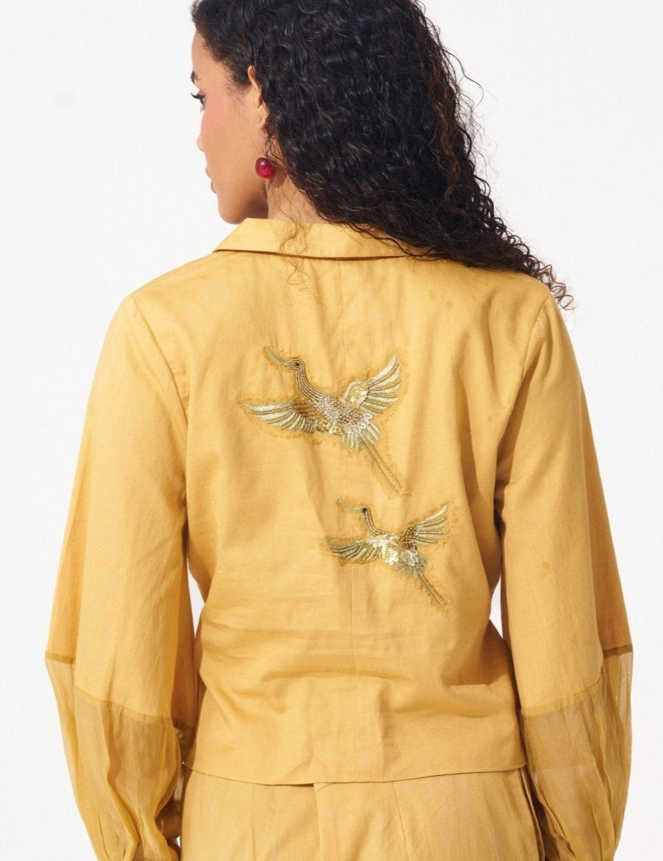 Cotton Co - ord Set With Embellished Back and Side Cutout - Western Era Cordset for women