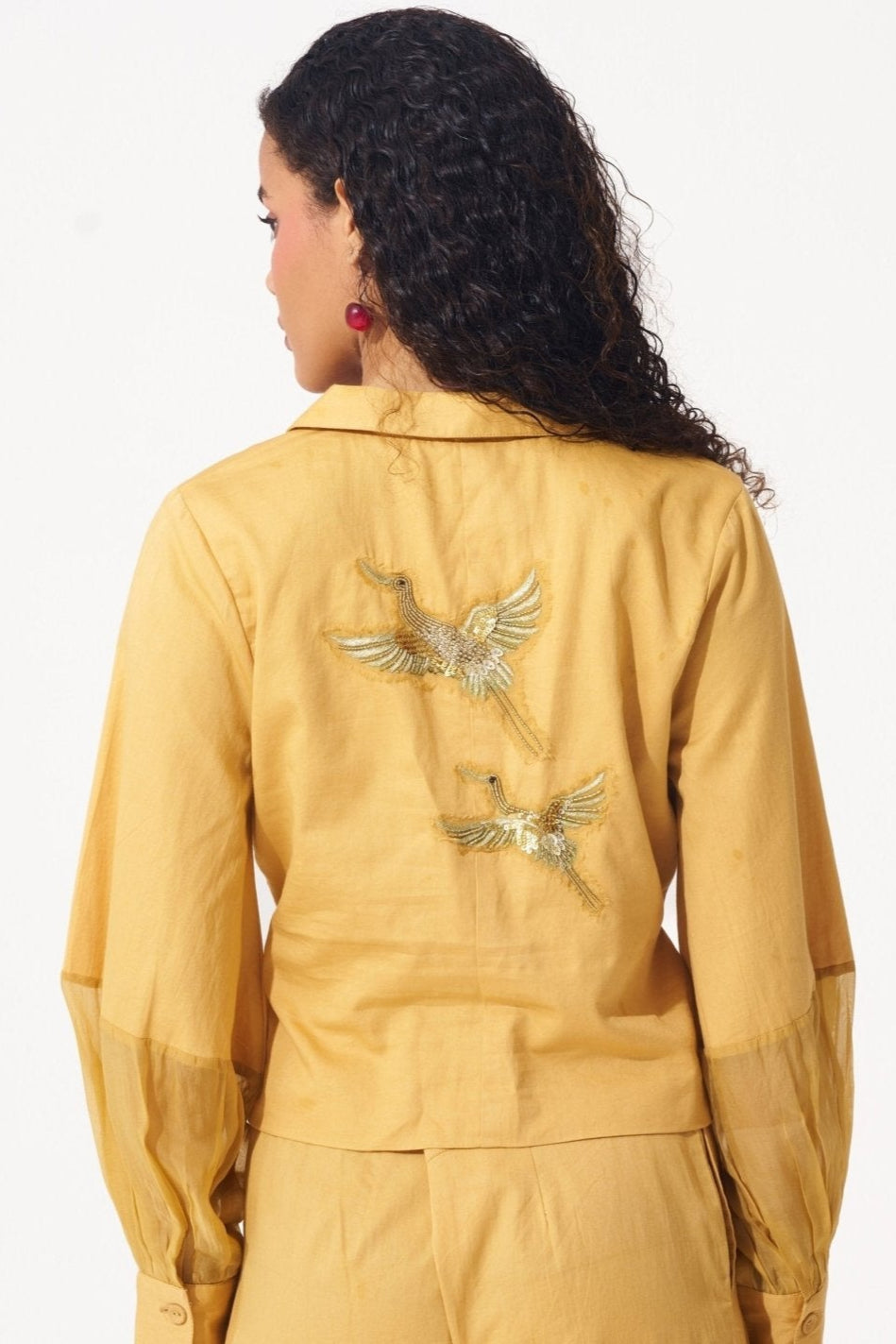 Cotton Co - ord Set With Embellished Back and Side Cutout - Western Era Cordset for women