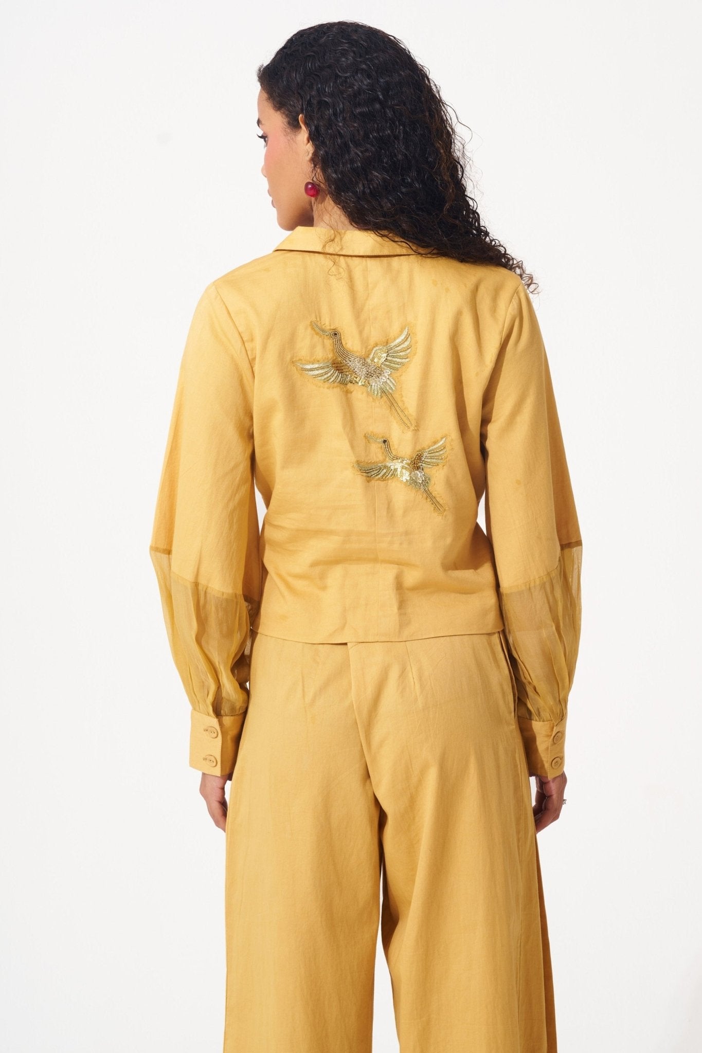 Cotton Co - ord Set With Embellished Back and Side Cutout - Western Era Cordset for women