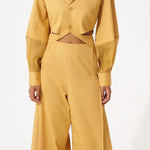 Cotton Co - ord Set With Embellished Back and Side Cutout - Western Era Cordset for women