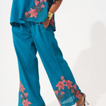 Cotton Co - ord Set with Side Mesh Detail - Western Era Cordset for women