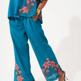 Cotton Co - ord Set with Side Mesh Detail - Western Era Cordset for women