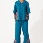 Cotton Co - ord Set with Side Mesh Detail - Western Era Cordset for women