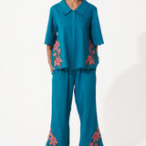 Cotton Co - ord Set with Side Mesh Detail - Western Era Cordset for women