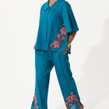 Cotton Co - ord Set with Side Mesh Detail - Western Era Cordset for women