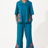 Cotton Co - ord Set with Side Mesh Detail - Western Era Cordset for women