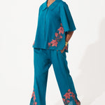 Cotton Co - ord Set with Side Mesh Detail - Western Era Cordset for women