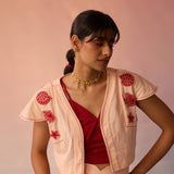 Crop Patch Embroidery Jacket - Western Era for women