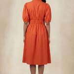 Crosscraft Gathered Dress with Embroidered Panel - Western Era Dresses for women