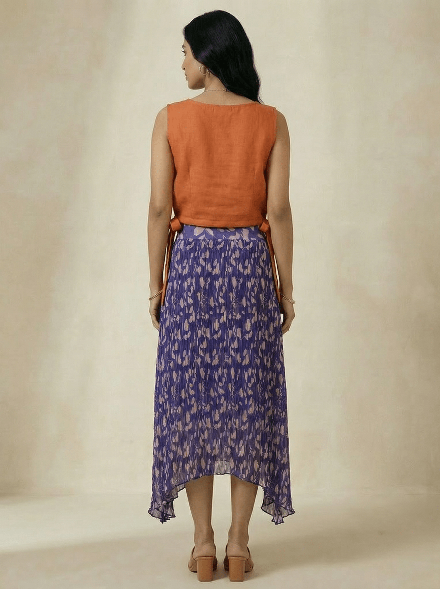 Crossloom Tie - Up with Adjustable Knot Embroidered Overtop - Western Era Tops for women
