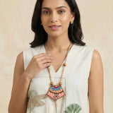 Crystal Handmade Necklace In Embroidery Design - Western Era for women