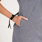 Cutwork yoke tie dress - Western Era Dresses for women