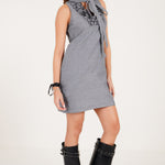 Cutwork yoke tie dress - Western Era Dresses for women
