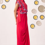 Double Layered Embroidered Top and Draped Skirt Set - Western Era Co - ord set for women