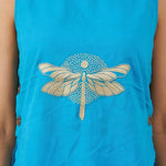 Dragonfly Embroidered Top with Side Button Styling Co - ord Set - Western Era Co - ord set for women