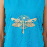 Dragonfly Embroidered Top with Side Button Styling Co - ord Set - Western Era Co - ord set for women