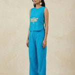 Dragonfly Embroidered Top with Side Button Styling - Western Era Overtop for women