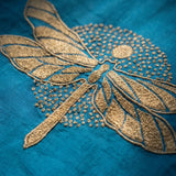 Dragonfly Embroidered Top with Side Button Styling - Western Era Overtop for women