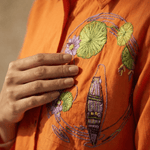Drift Shirt Front Gathered Panel With Embroidery - Western Era Tops for women
