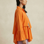 Drift Shirt Front Gathered Panel With Embroidery - Western Era Tops for women