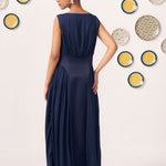 Eira Navy Blue Embellished Maxi Dress - Western Era Dresses for women