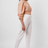 Elasticated Cotton Linen Crop Top - Western Era Tops for women