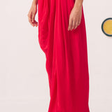Elenya Red Draped Skirt - Western Era trousers for women