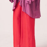 Elvyna Red Shimmer Trouser - Western Era trousers for women