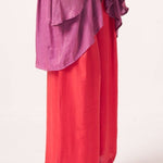 Elvyna Red Shimmer Trouser - Western Era trousers for women