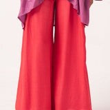 Elvyna Red Shimmer Trouser - Western Era trousers for women
