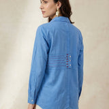 Embroidered Panel Shirt In Front And Back Design - Western Era Tops for women