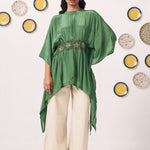 Emerald Floral Waist Kaftan - Western Era Tops for women