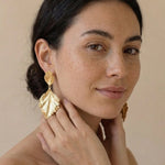 Etched Elora Anti Tarnish Earrings - Western Era for women