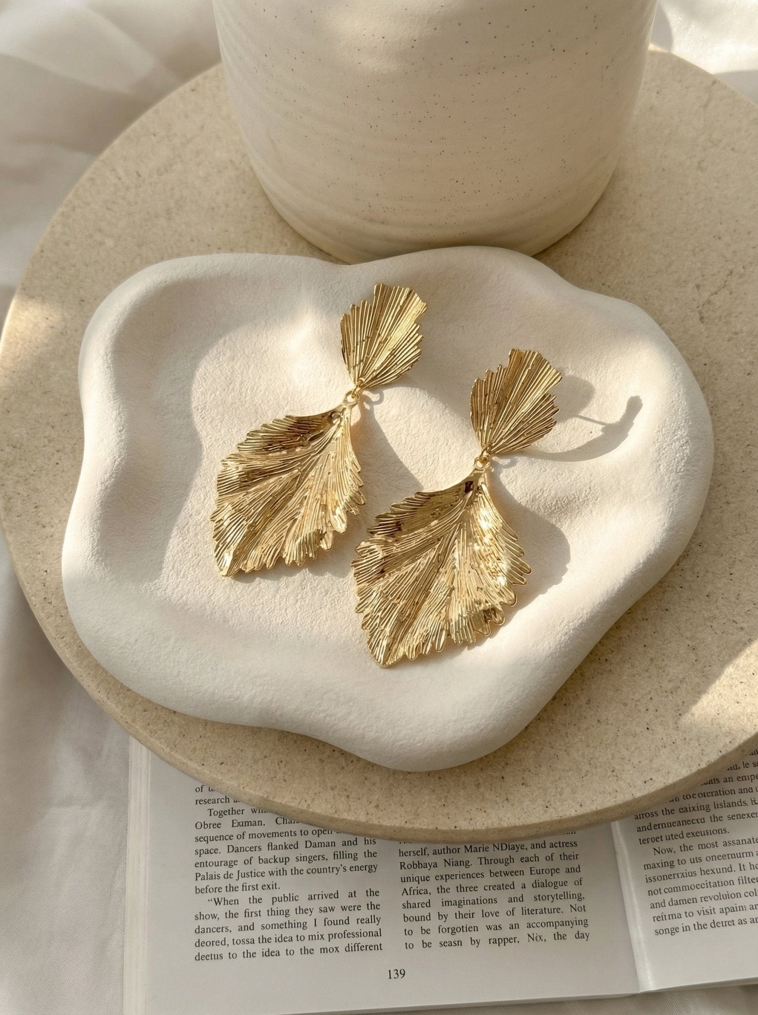 Etched Elora Anti Tarnish Earrings - Western Era for women