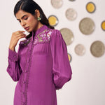 Evara Embroidered Yoke Tiered Dress - Western Era Dresses for women