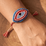 Festive Nazar Motif Handcrafted Rakhi - Western Era Rakhi for women