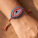 Festive Nazar Motif Handcrafted Rakhi - Western Era Rakhi for women