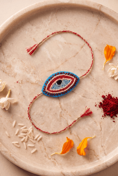 Festive Nazar Motif Handcrafted Rakhi - Western Era Rakhi for women