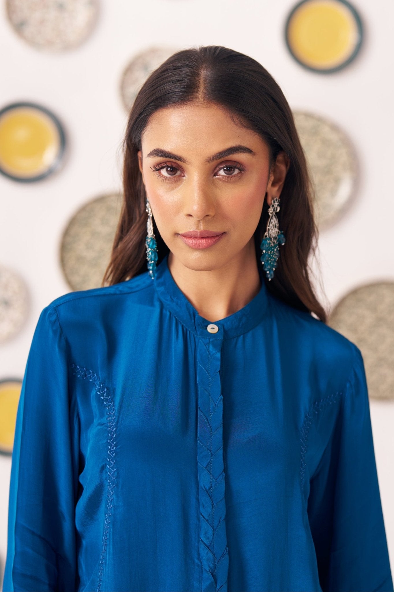 Floral Chintz Embroidery Teal Set - Western Era Co - ord set for women